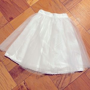 White Tutu mid length skirt